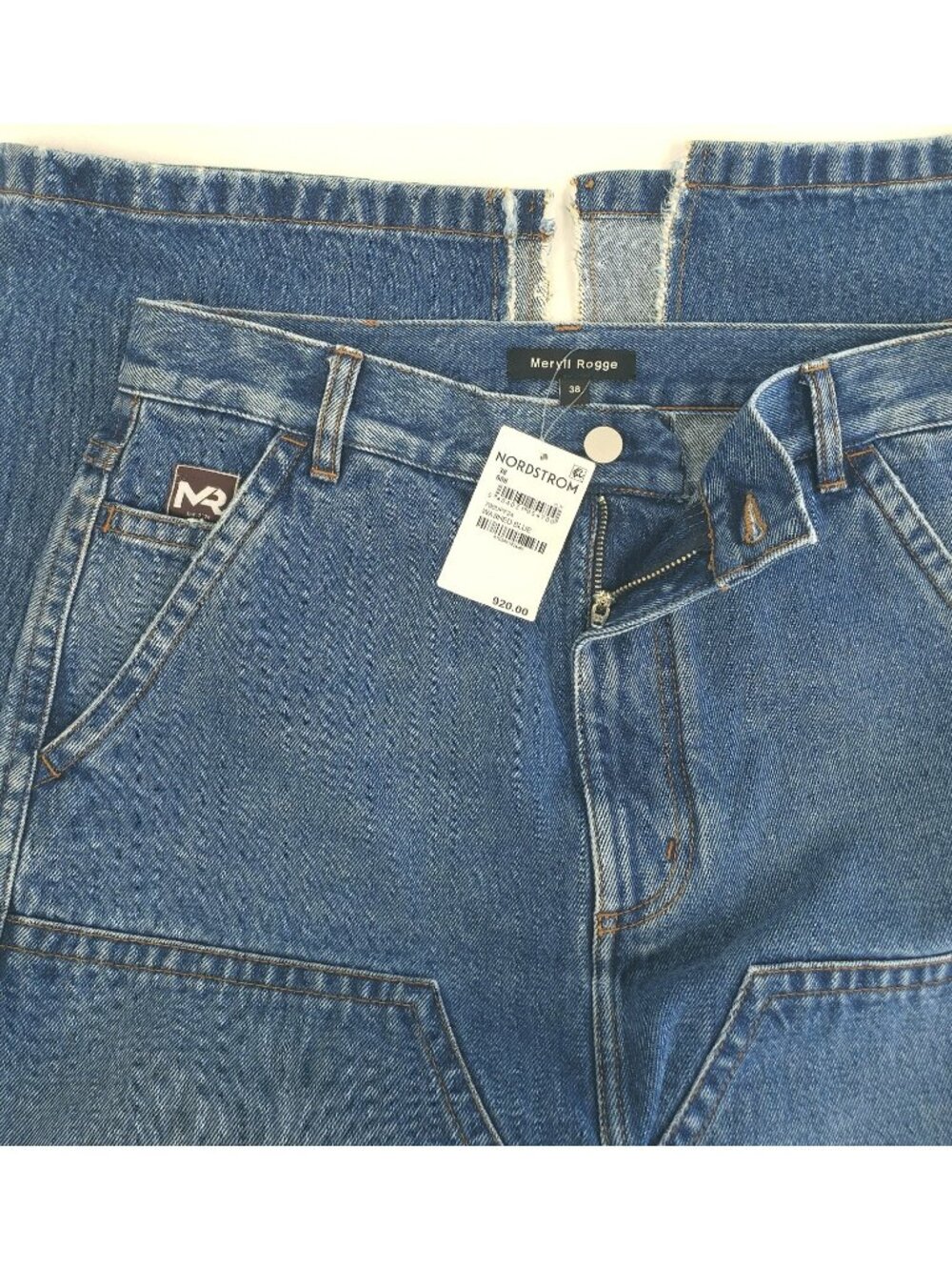 $920 Meryll Rogge Women's Workwear Denim Maxi Skirt Blue Size 38 / US 6 - Italy - Picture 4 of 5